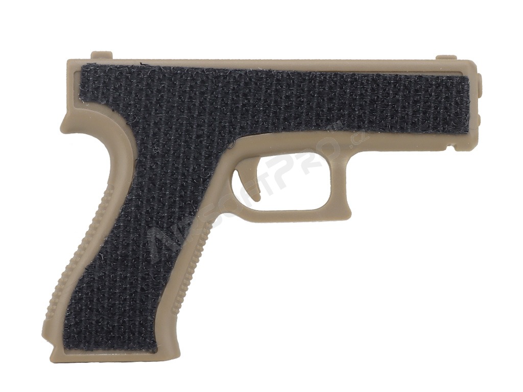 PVC 3D nášivka ve tvaru pistole typu G - TAN [Imperator Tactical]