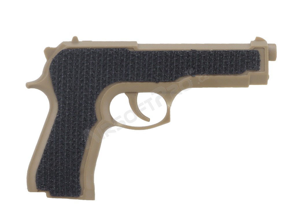 PVC 3D nášivka ve tvaru pistole M92 - TAN [Imperator Tactical]