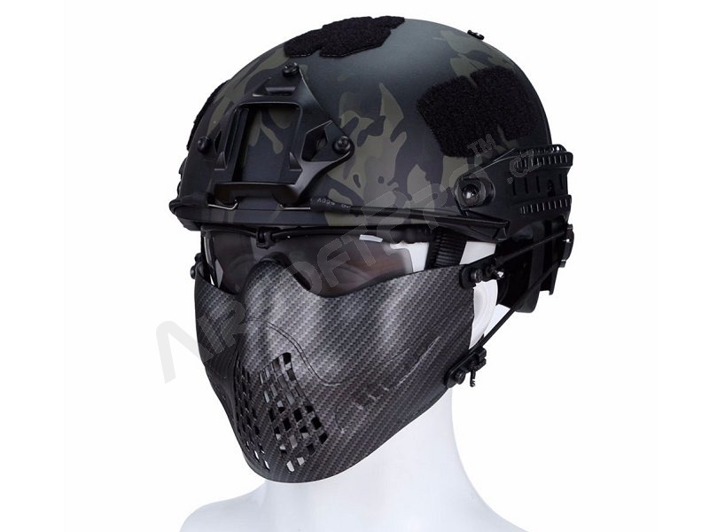 Face protecting Tactical Pilot mask - Carbon style [Big Dragon]