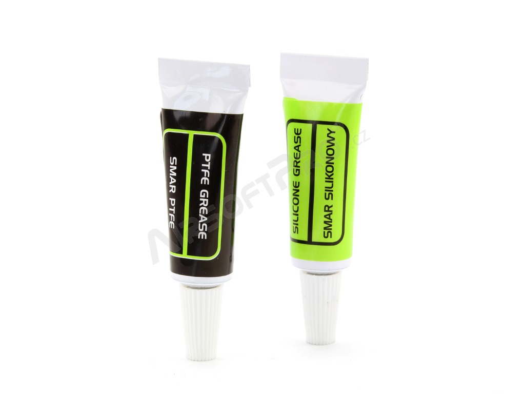 Duo Pack silicone and Teflon PTFE grease (10ml+10ml) [Pro Tech Guns]