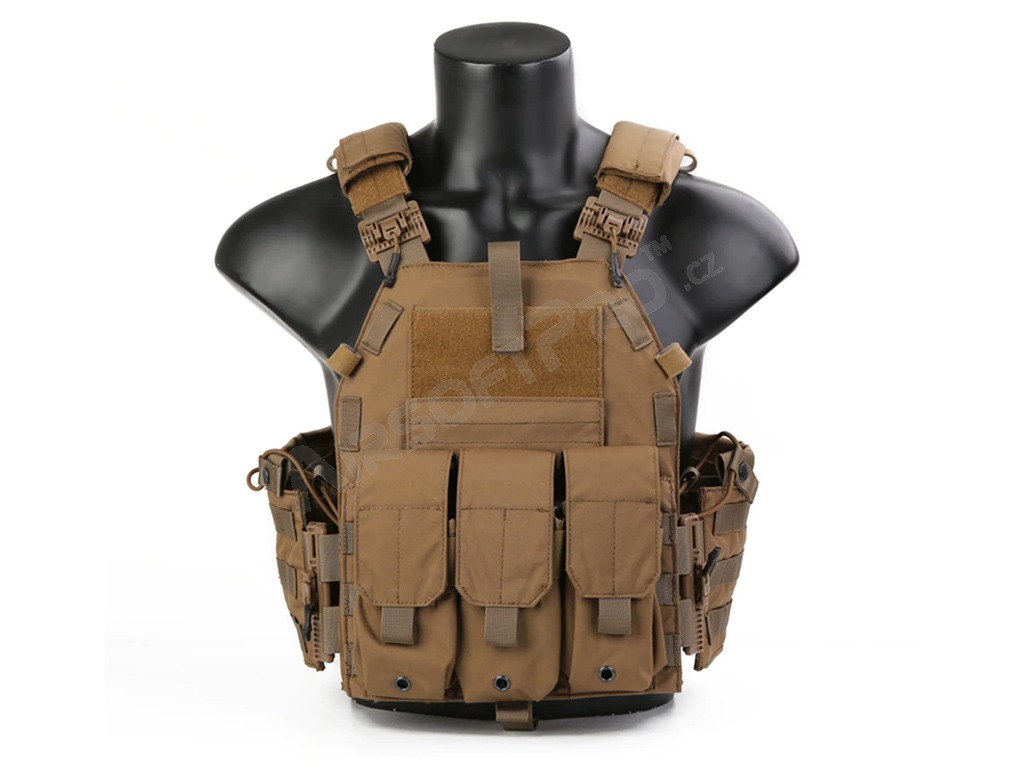 Quick Release 094K Plate Carrier Tactical Vest - Coyote Brown [EmersonGear]