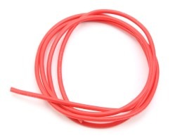Silikonový kabel průřez 1,5mm2, 16#AWG, červený  - 1 metr [TopArms]