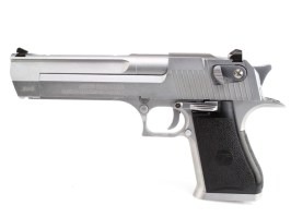 Pistolet airsoft DE .50AE GBB, glissière métal, blowback - argent [WE]