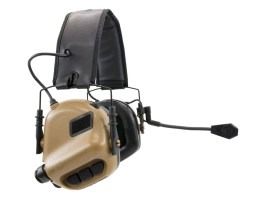 Protecteur auditif électronique M32 avec microphone - Marron Coyote [EARMOR]