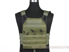 Jumer Plate Carrier With Triple M4 Pouch and dummy ballistic plates - Olive Drab [EmersonGear]
