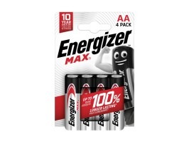 Pile alcaline non rechargeable MAX 1,5V AA / LR06 - 4pcs [Energizer]