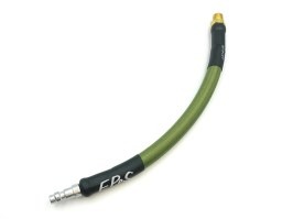 Tuyau IGL type S&F pour système HPA - QD mâle 1/8NPT - 20cm avec tresse - Vert Olive [EPeS]