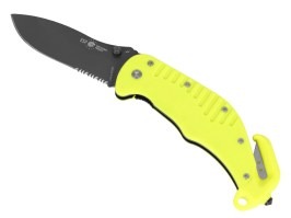 Rescue knife with combined blade (RKY-01-S) - Yellow [ESP]