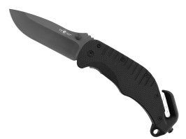Couteau de sauvetage à lame lisse (RK-01) - Noir [ESP]