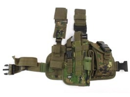Tactical drop leg pistol holster, right - Marpat (Digital woodland) [101 INC]