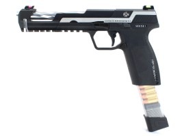 Pistolet airsoft Piranha SL, full metal, gas blowback (GBB) - silver [G&G]