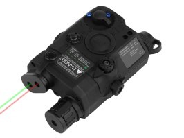 AN/PEQ-15-C LED svítilna + červený a zelený laser (RIS) - černá [Imperator Tactical]