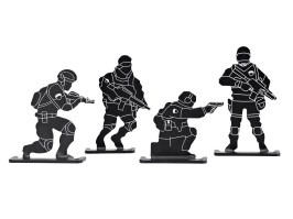 Metal target Soldiers, 4 pcs - black [Imperator Tactical]