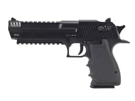 Pistolet airsoft DE .50AE L6 CO2, glissière métal, blowback, full auto - Noir [KWC]