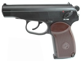 Pistolet airsoft Makarov PM, pistolet CO2 non-blowback - noir [KWC]