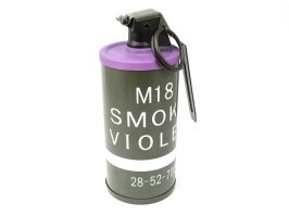 Grenade fumigène factice M18 - conteneur BB violet [A.C.M.]