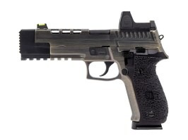 Airsoftová pistole VP26X s kolimátorem, GBB - broušený hliník [Vorsk]