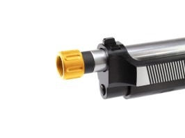 Adapter na tlumič pro pistole z +11 na -14mm závit (SL00115E) - zlatá krytka [SLONG Airsoft]