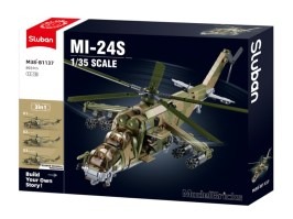 Stavebnice Model Bricks M38-B1137 Bitevní vrtulník MI-24S Hind 3v1 [Sluban]