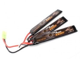 Batterie Li-Po 11,1V 1000mAh 20C/30C - CQB (triple) [TopArms]