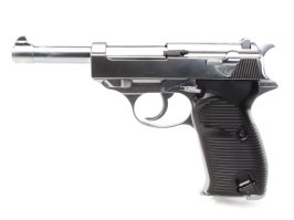 Airsoft pistol P38 - metal, gas blowback - silver [WE]