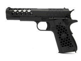 Pistolet airsoft M1911 Hex Cut - GBB, full metal, Gen.2 - noir [WE]