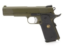 Airsoftová pistole M.E.U. SOC - olivová , celokov, blowback, bez RIS lišty [WE]