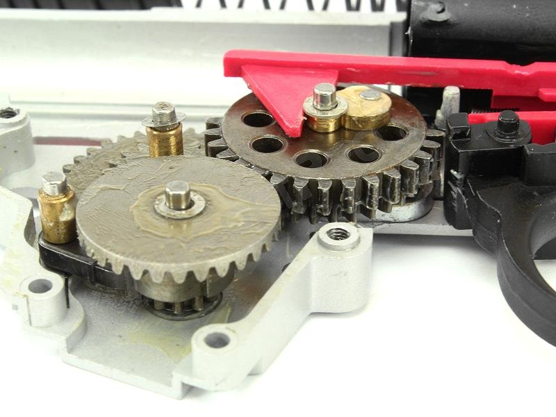 Complete reinforced gearbox V3 for AK with M120 and microswitch - rear wiring [Shooter]