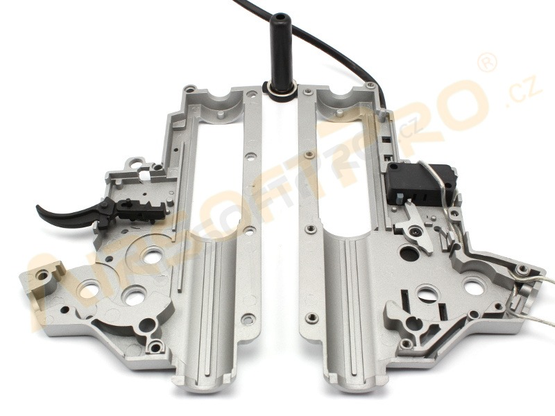 QD gearbox frame V2 (M4) with spring guide and microswitch - front wiring [Shooter]
