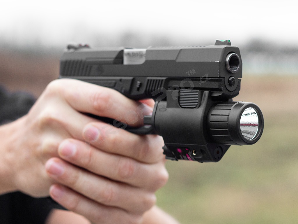 Tactical flashligt M6 with red laser with RIS mount [Shooter]