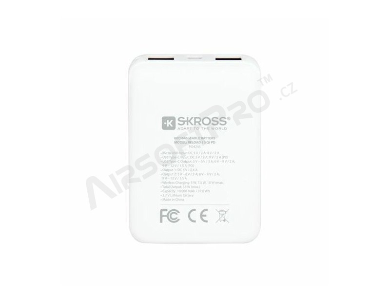 Powerbanka Reload 10 Wireless Qi PD, 10000mAh, USB A+C [SKROSS]
