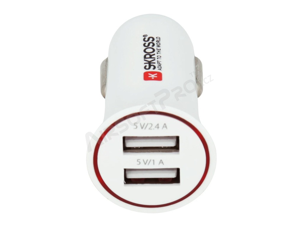 USB nabíjecí autoadaptér DC27, 2xUSB-A, 3400mA [SKROSS]