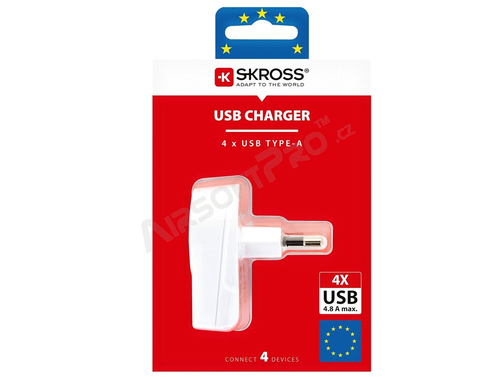 USB charging adapter DC26, 4x USB-A, 4800mA [SKROSS]