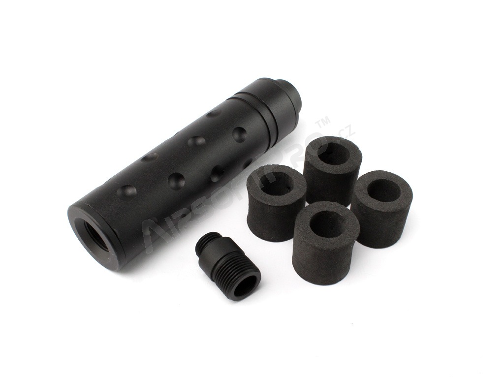 Metal silencer 110 x 27mm with +11mm adapter (SL00322A) [SLONG Airsoft]