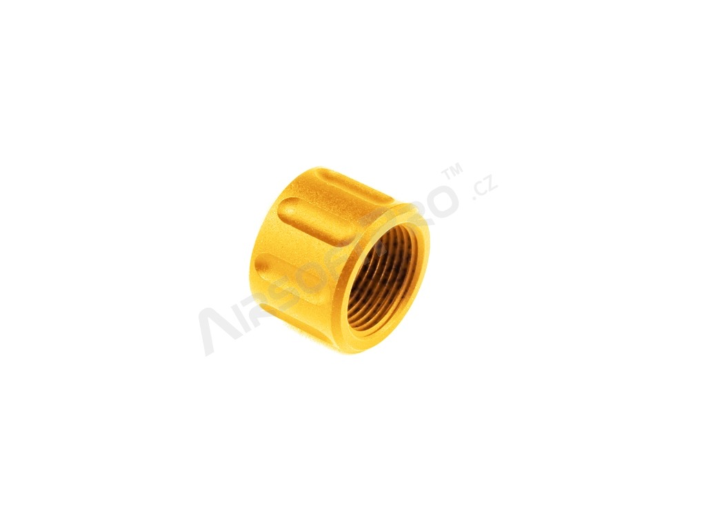 Pistols suppressor (silencer) adaptor from +11 to -14mm (SL00115E) - gold cap [SLONG Airsoft]