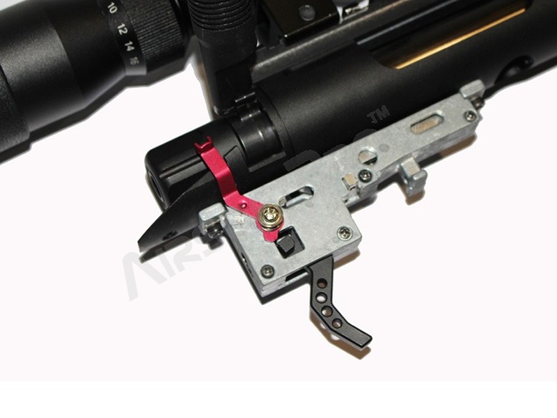 Steel safety lever for VSR-10 - red [SLONG Airsoft]