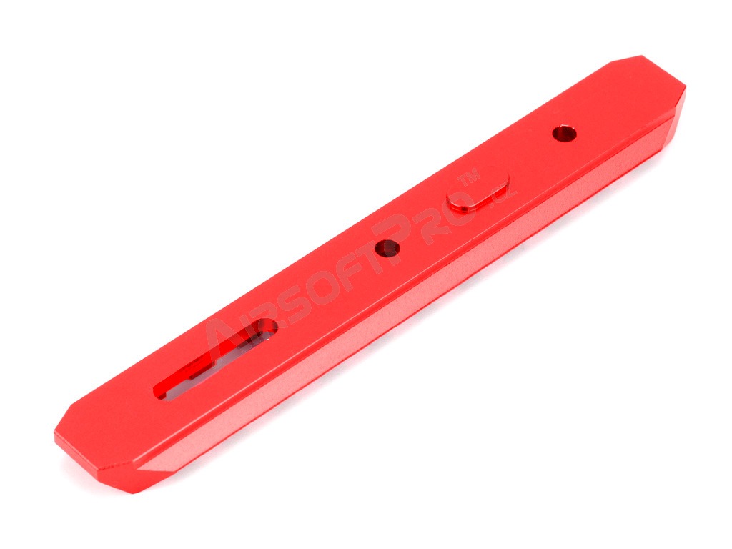CNC RIS mount rail for M-LOK System - 128mm - red [SLONG Airsoft]