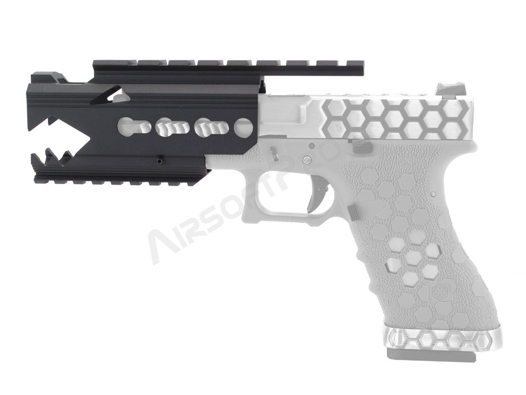 Taktická CNC montáž KeyMod pro pistole WE G série - černá [SLONG Airsoft]