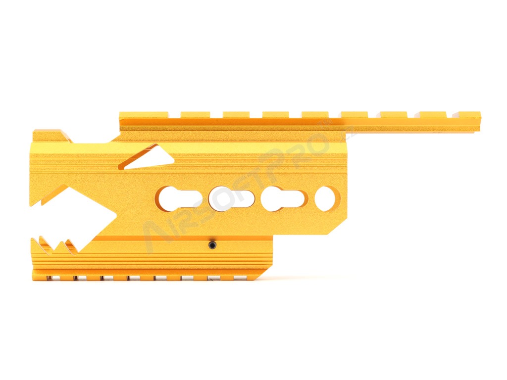 Taktická CNC montáž KeyMod pro pistole WE G série - zlatá [SLONG Airsoft]