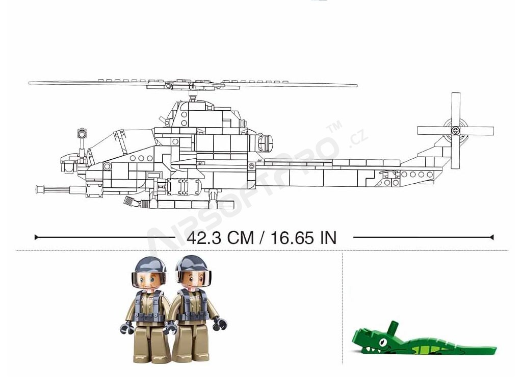 Stavebnice Model Bricks M38-B0838 Bitevní vrtulník AH-1Z Viper [Sluban]
