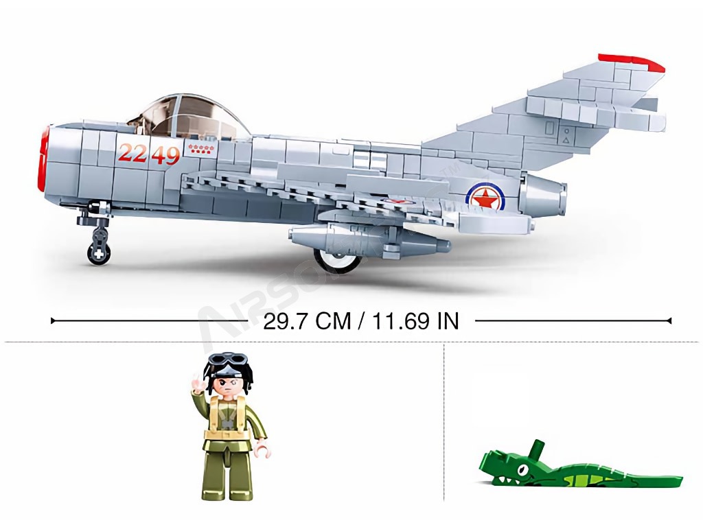 Stavebnice Model Bricks M38-B0983 Proudový stíhací letoun MiG-15 [Sluban]