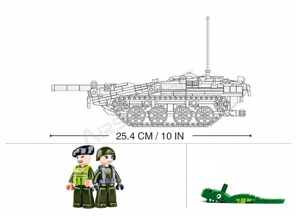 Stavebnice Model Bricks M38-B1010 Hlavní bitevní tank STRV103 [Sluban]