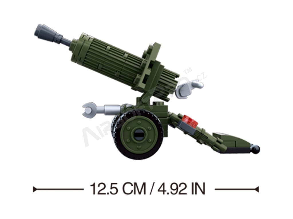Stavebnice WW2 M38-B0678A 4into1 Spojenecký protitankový kanón [Sluban]