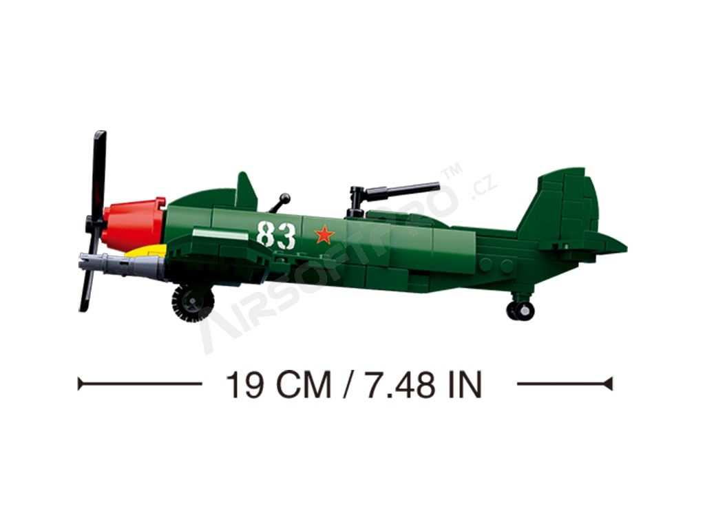 Stavebnice WW2 M38-B0683 Sovětský stíhací letoun Iljušin II [Sluban]