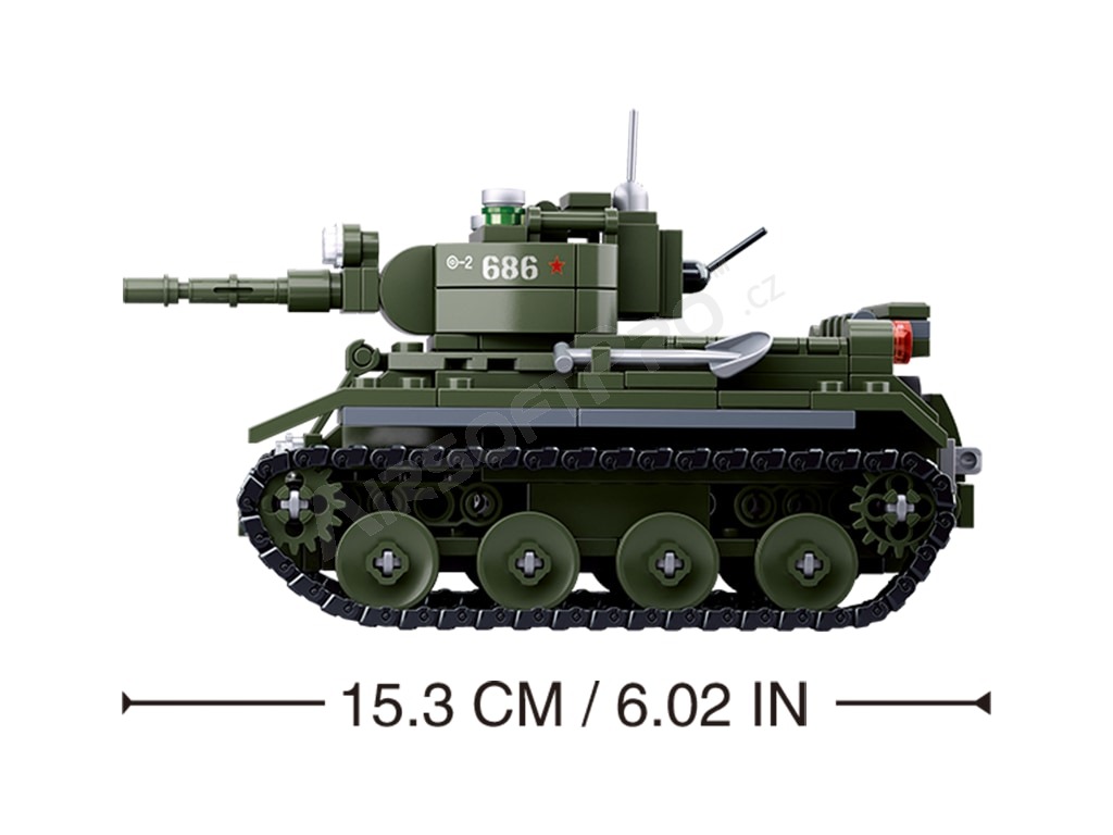 Stavebnice WW2 M38-B0686 Sovětský tank BT7 [Sluban]