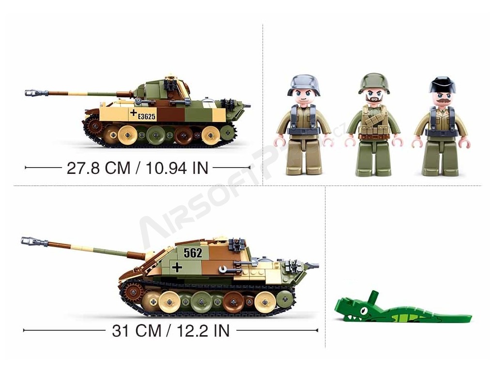 Stavebnice ARMY WW2 M38-B0859 Maskovaný střední tank 2v1 [Sluban]