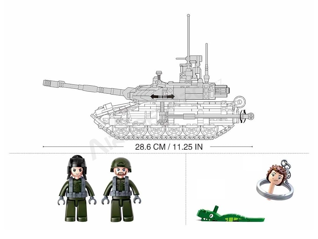 Stavebnice Model Bricks M38-B0756 Velký bitevní tank [Sluban]
