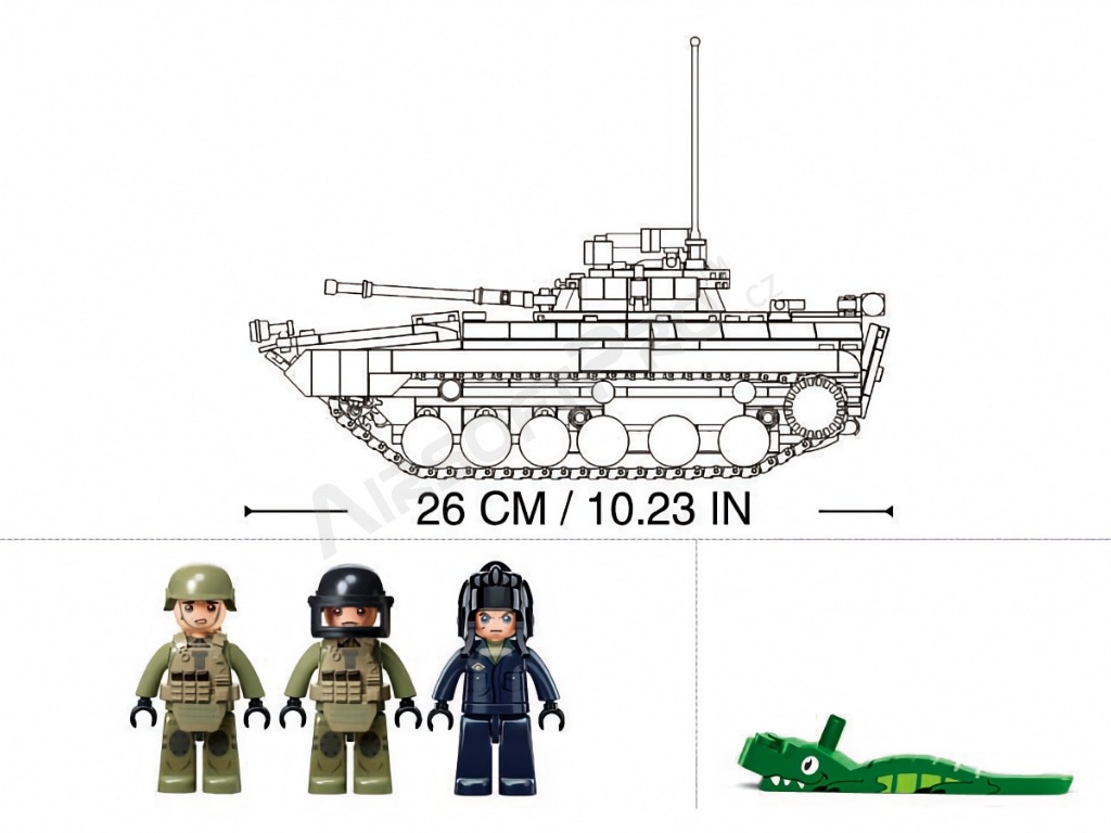 Stavebnice Model Bricks M38-B1136 Pěchotní bojové vozidlo BMP 3v1 [Sluban]