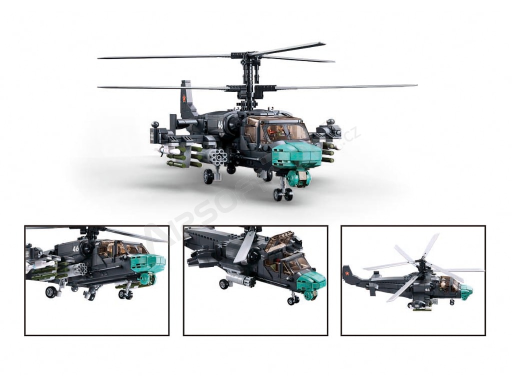 Stavebnice Model Bricks M38-B1138 Bojový vrtulník Ka-52S [Sluban]