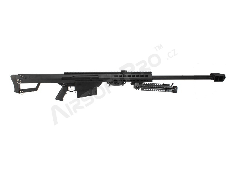 Fusil de sniper airsoft M82 A1 Barrett à ressort, entièrement métallique, noir [Snow Wolf]